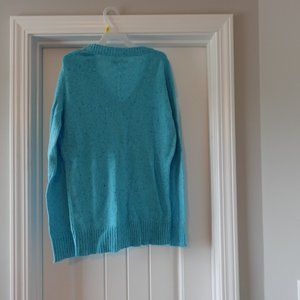 Old Navy small V-NECK turquoise light weight sweater